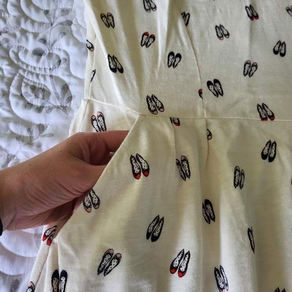 Boden Ballet Slipper Print Dress - Picture 5 of 7